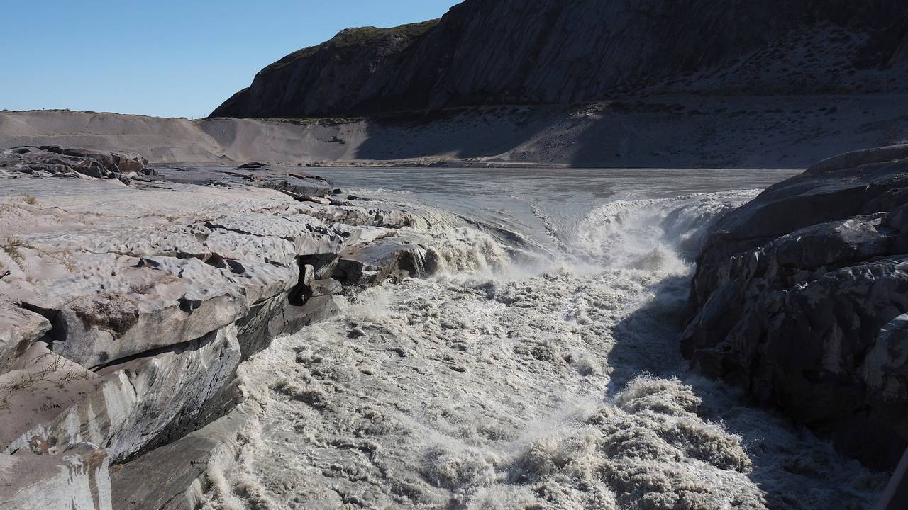 Smeltevann på Grønland, august 2019