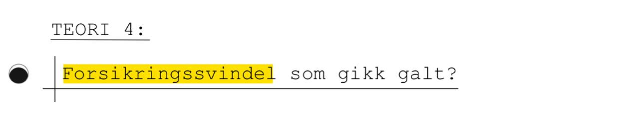 Teori 4: Forsikringssvindel