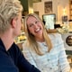 Lars Bryne / NRK Sara Pedersen smiler til Morten Thorsby