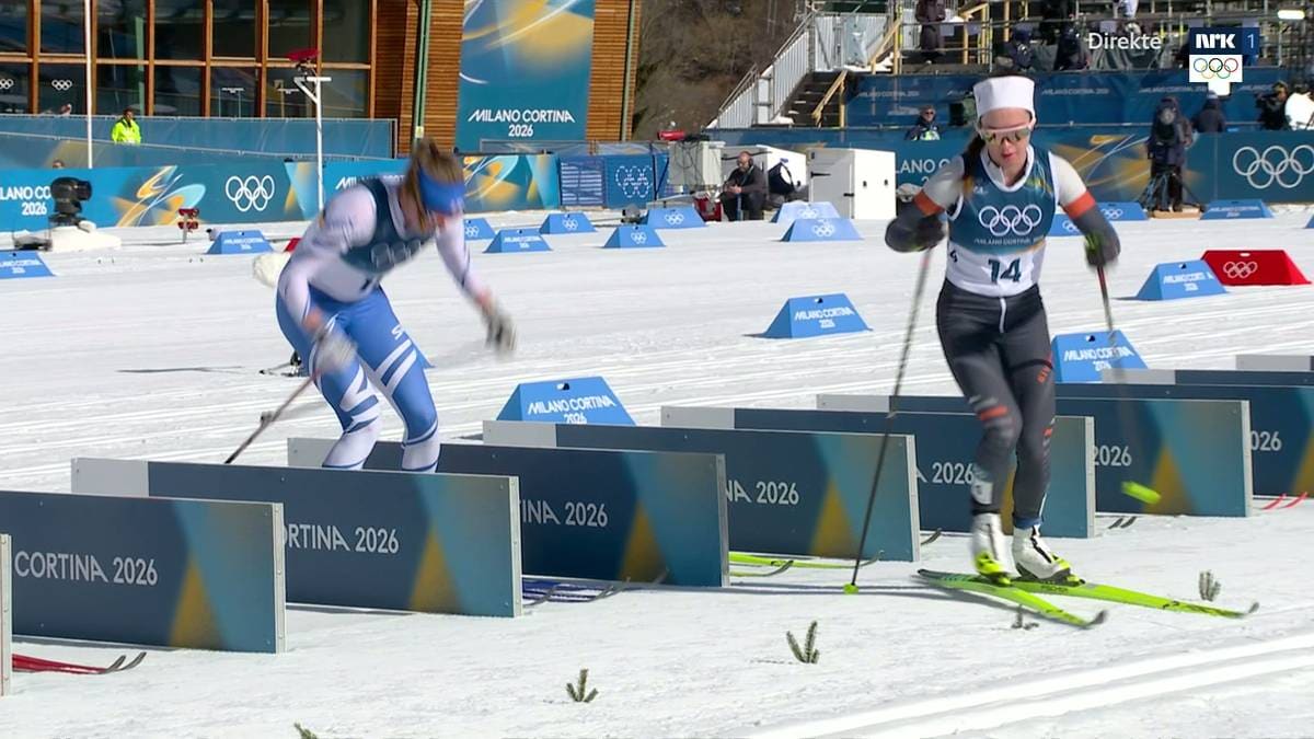 Her tar hun skiene til konkurrenten midt i OL-femmila: – Helt krise