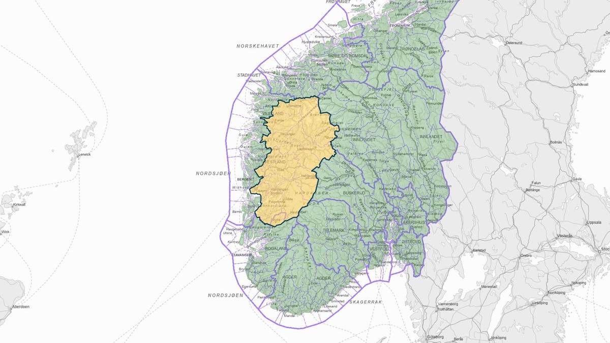 Fare for jord-, sørpe- og flaumskred på Vestlandet