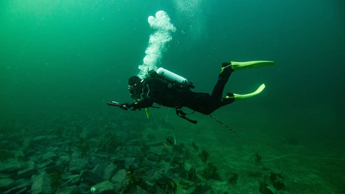 Fann unikt kultur­minne under vatn