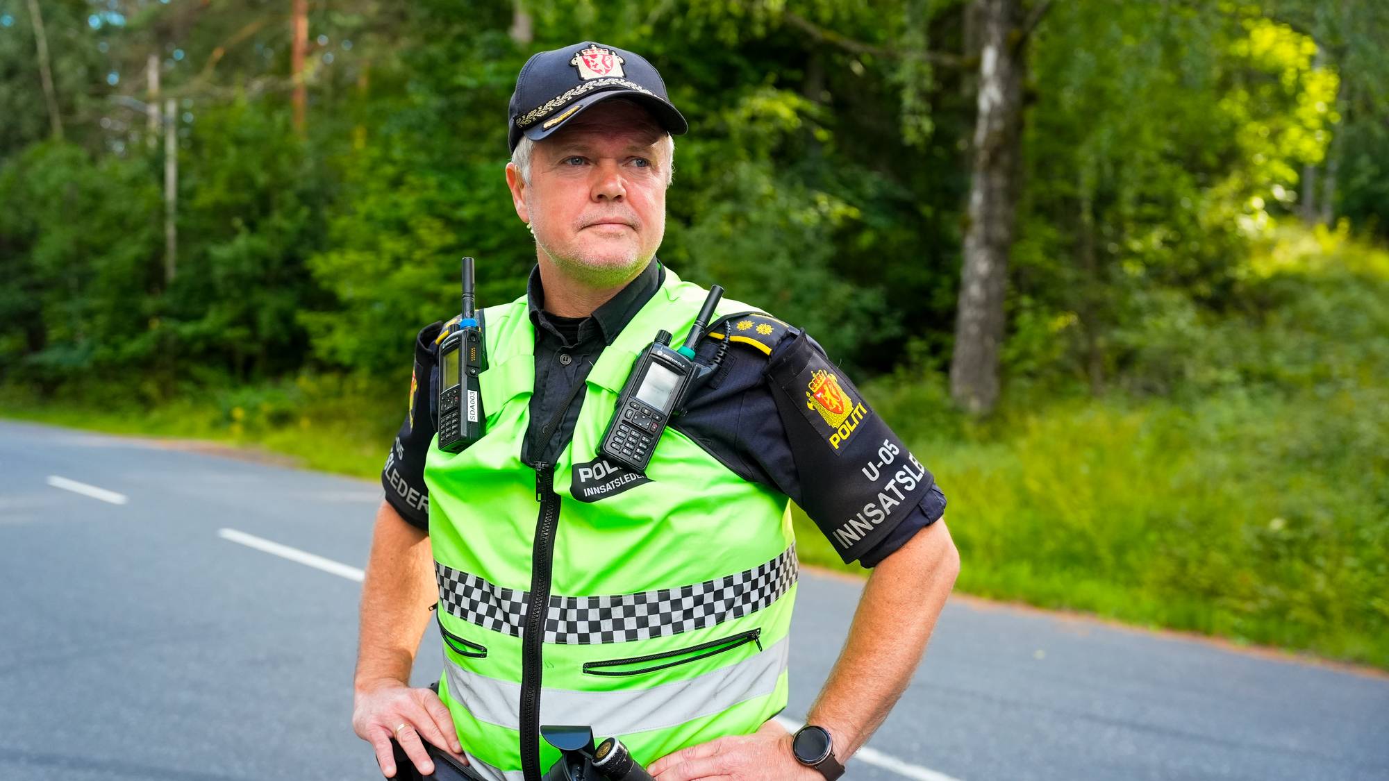 Politiets innsatsleder Sindre Dahlstrøm.