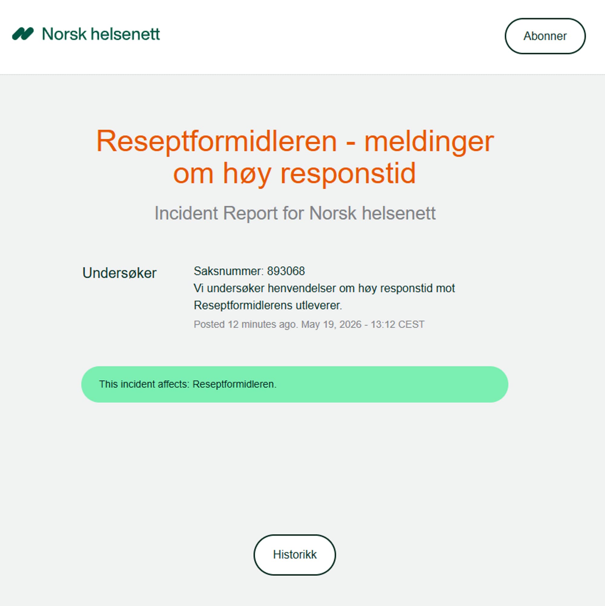 Skjermdump av nettside.