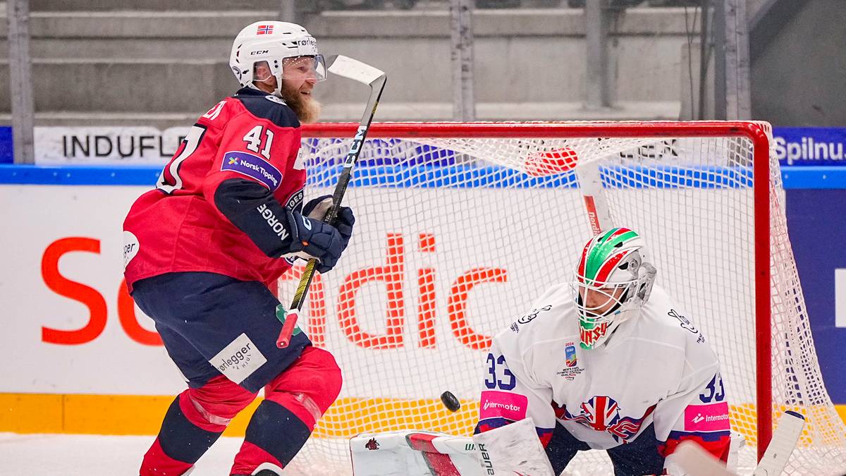 Ishockeygutta banket Storbritannia OL-jakten – hat trick fra Thoresen