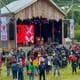 Ingrid Elise Trosten Publikum og hovedscenen på Riddu Riđđu festivalen.