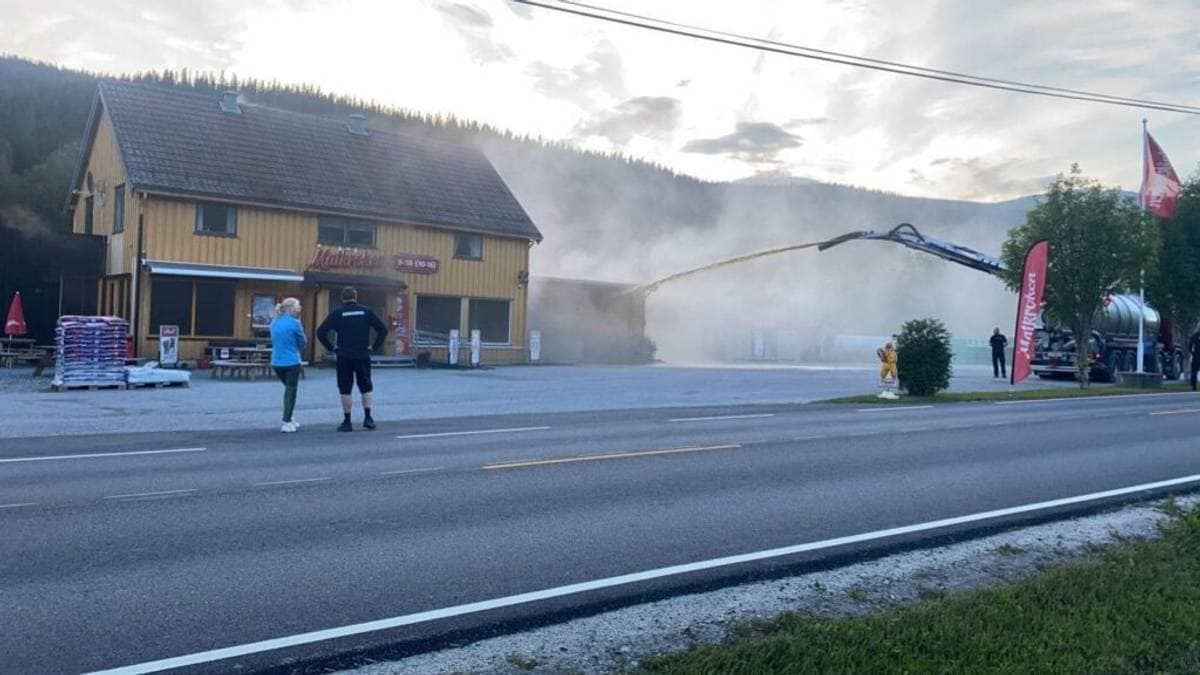 Fireplace Command at Tylldal Gas Station in Tynset – NRK Innlandet – Local Information, Television set and Radio