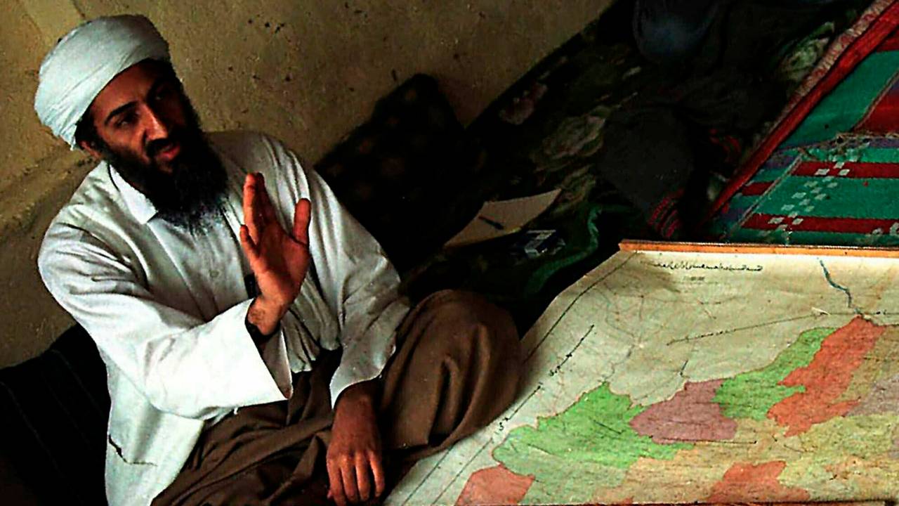 Al Qaida-lederen Osama bin Laden avbildet i Afghanistan i 1998.