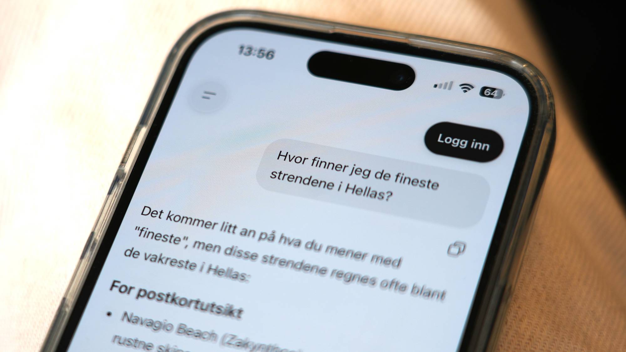 ChatGPT som reiseleder