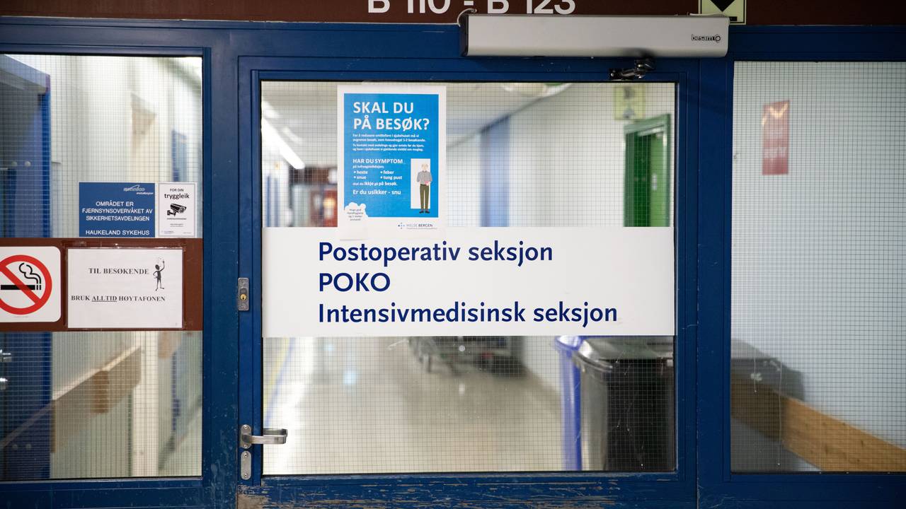 Skilt til postoperativ seksjon og intensivmedisinsk seksjon