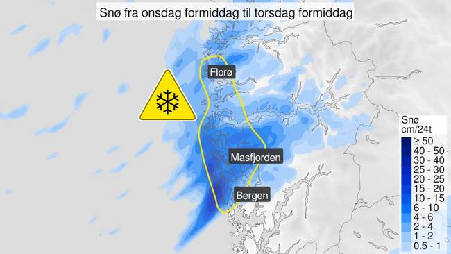 Gult Farevarsel For Snø I Deler Av Vestland – NRK Vestland