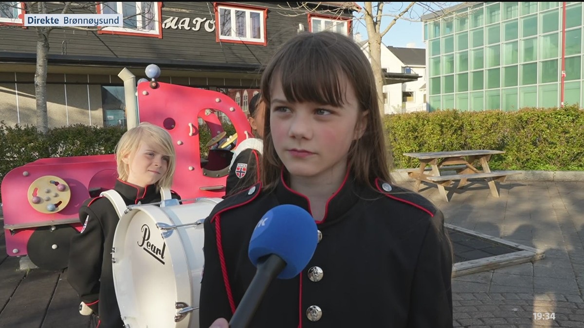 Disse unge musikantene er klare for å spille i 17.mai-toget