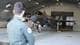 Frida Brembo Jagerflypilot foran F-35 på Evenes flystasjon.