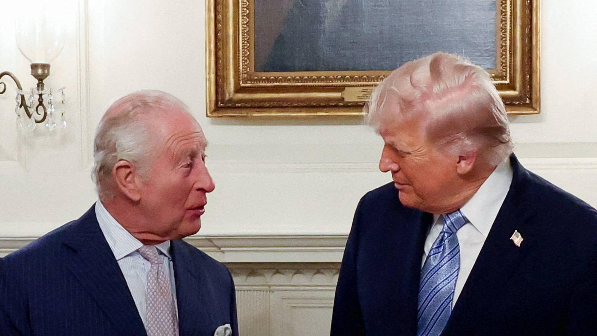 Kongen og presidenten møtes.