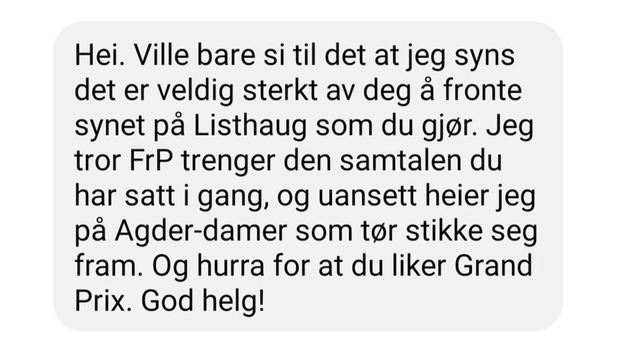 Støtteerklæring Haugli