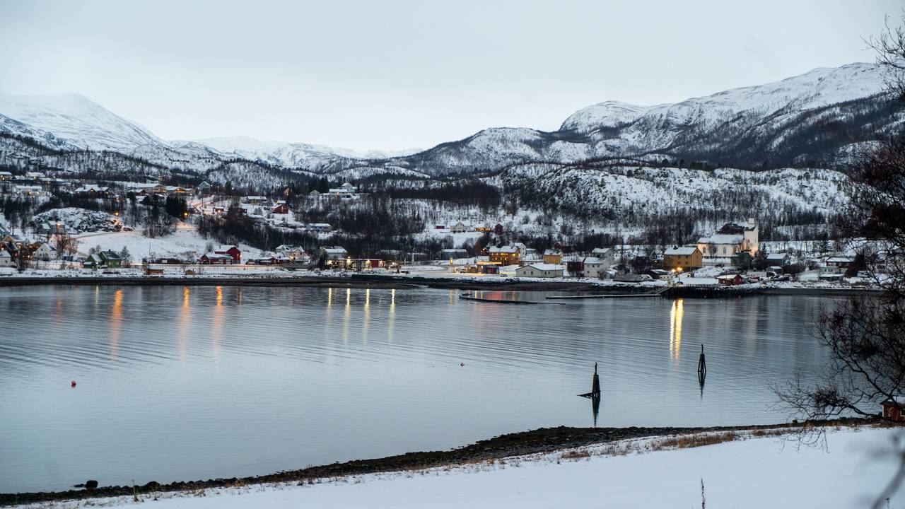 Talvik i Finnmark et av de utsatte områdene med høy faregrad.