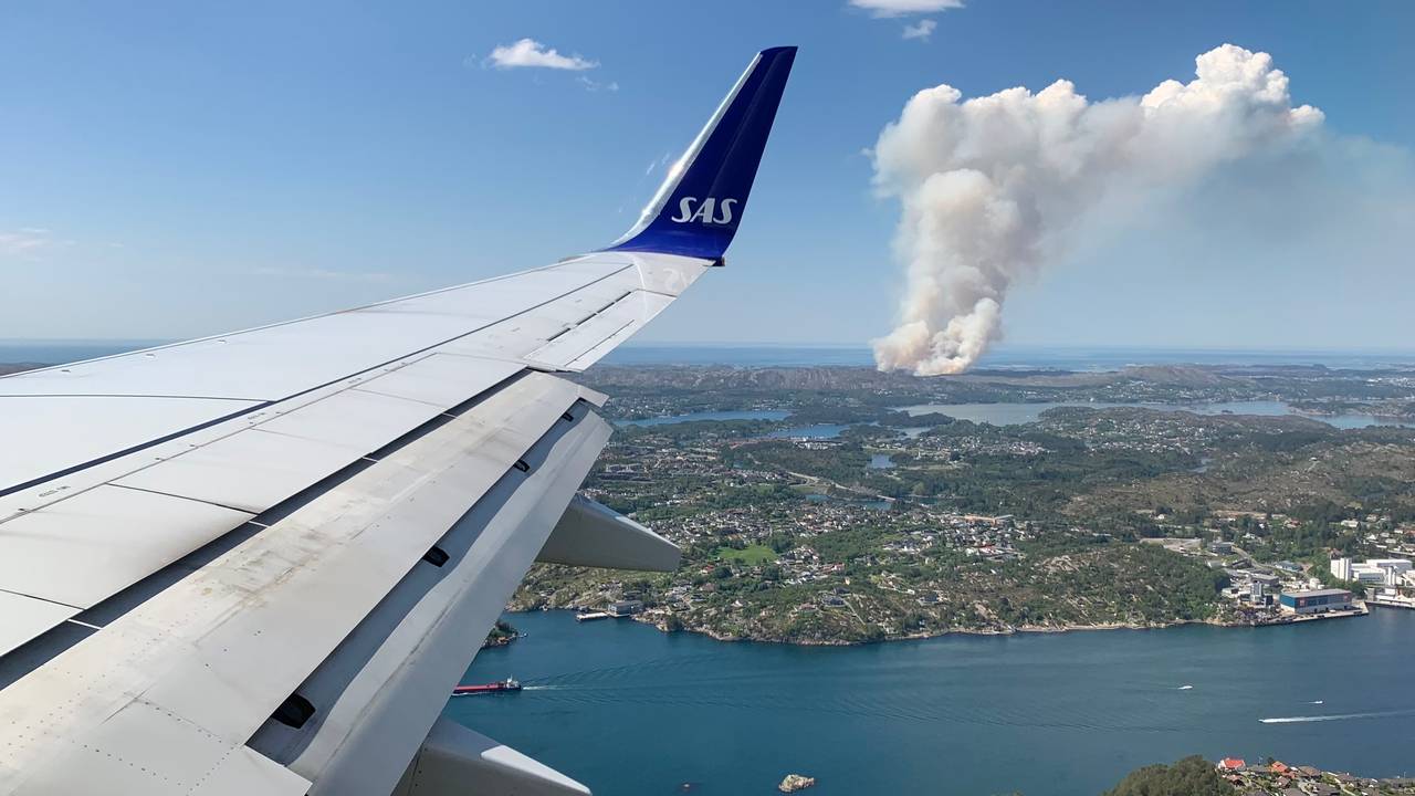 Brannen sett fra luften