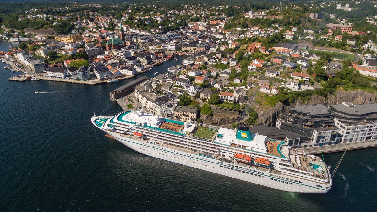 Naboer reagerer på cruiseskip i Arendal