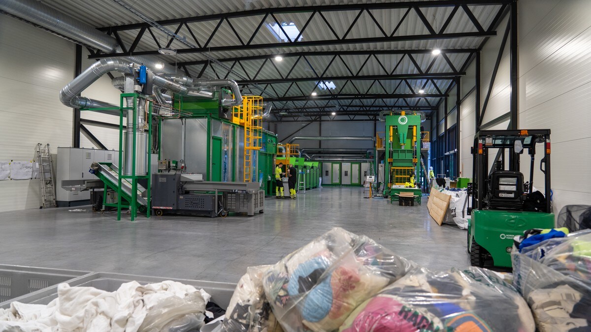 Norges første fabrikk for resirkulering av tekstiler