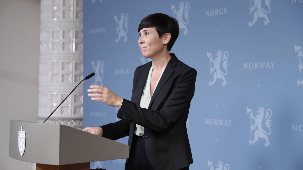 Utenriksminister Ine Eriksen Søreide holder pressemøte om situasjonen i Afghanistan.