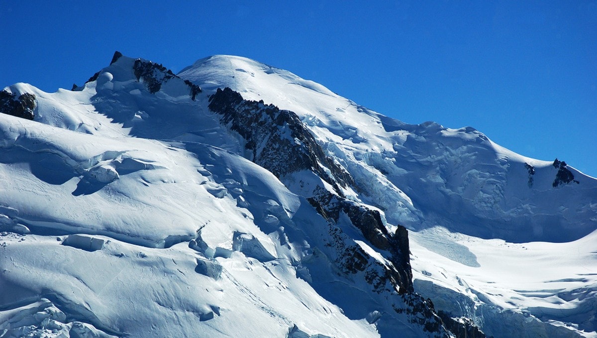 Varmegrader på toppen av Mont Blanc