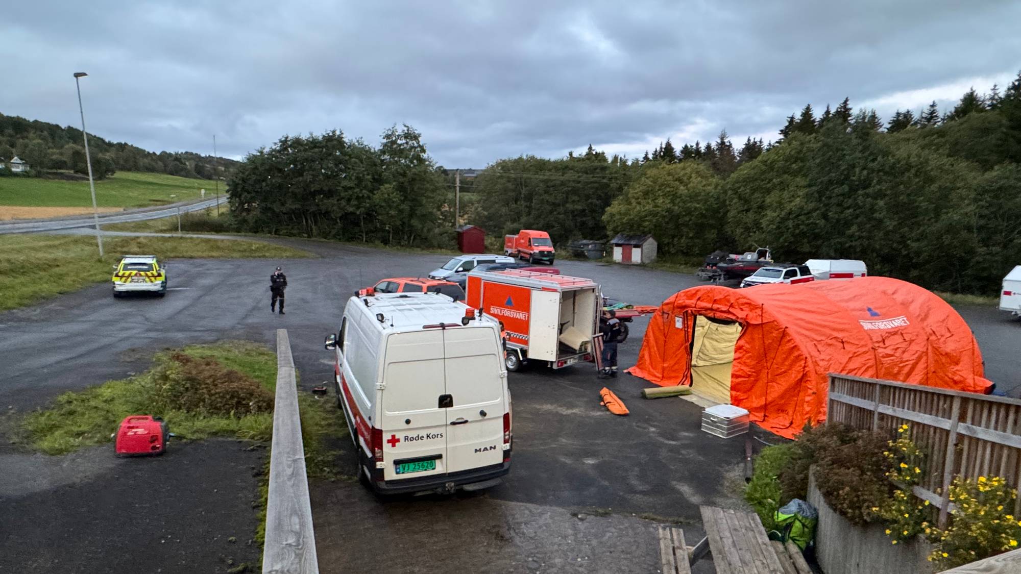 Redningsaksjon ved Snåsavatnet. 