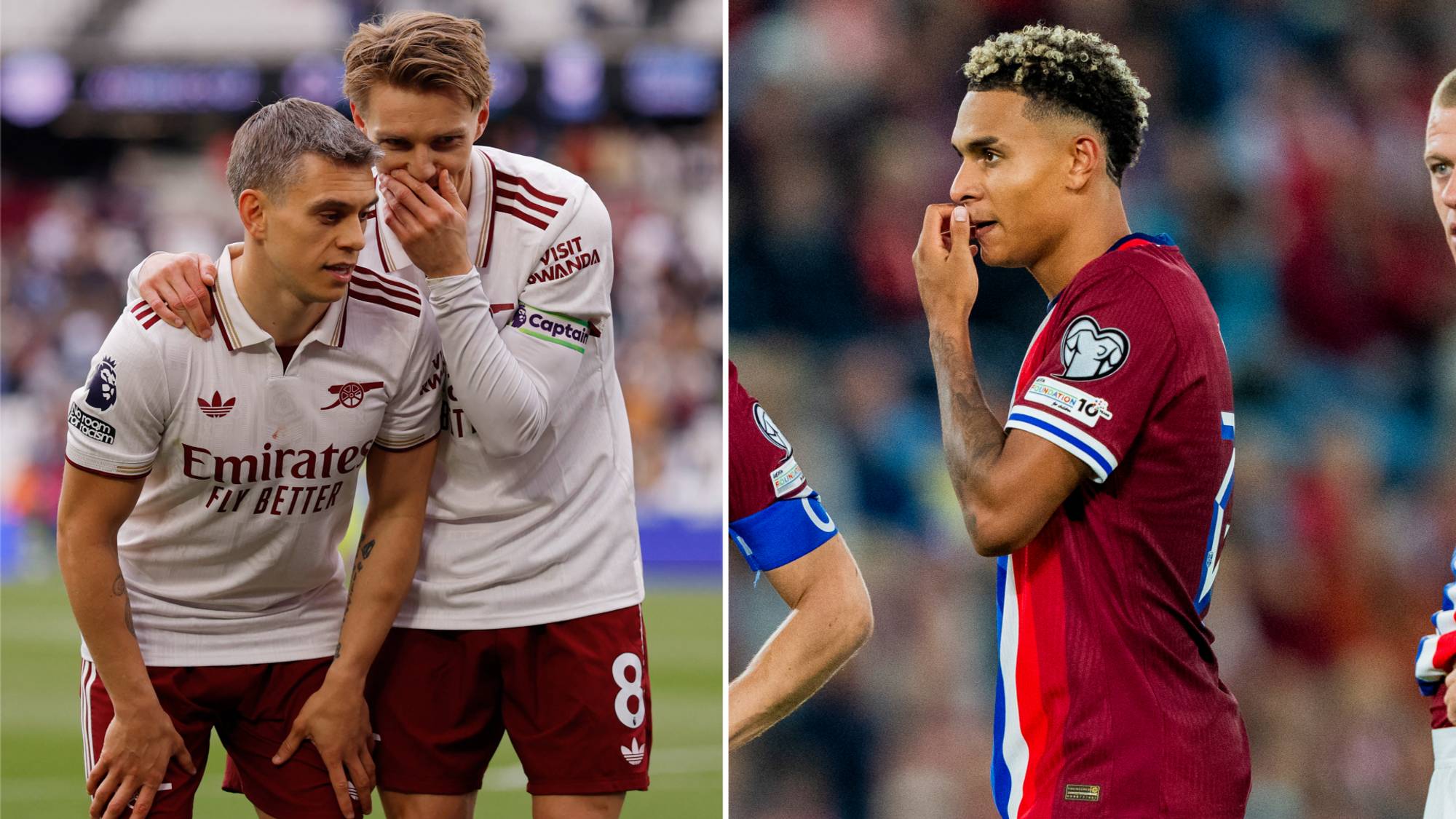 Martin Ødegaard og Antonio Nusa