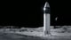 SpaceX/Nasa Starship på månens overflate