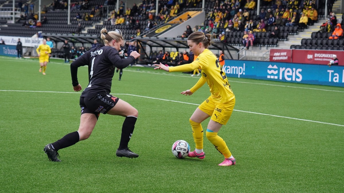 Bodø/Glimt knuste Odd 4-1 i 1. divisjon i fotball for kvinner. Bodø/Glimt med 4–1 tap – kan være skj