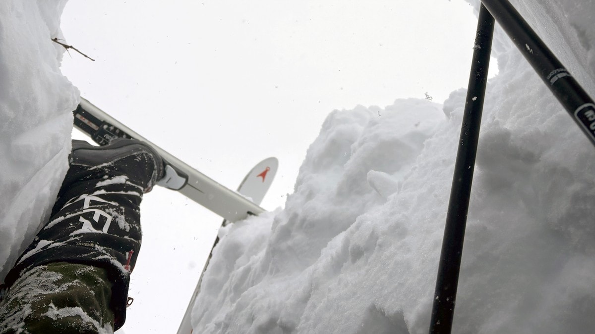 Hunden gravde frem Jarle da han hang opp ned i en kløft