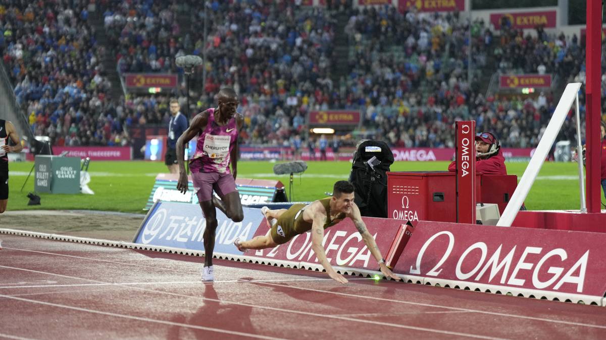 Jakob Ingebrigtsen stupte over målstreken – Nordås avsluttet med én sko