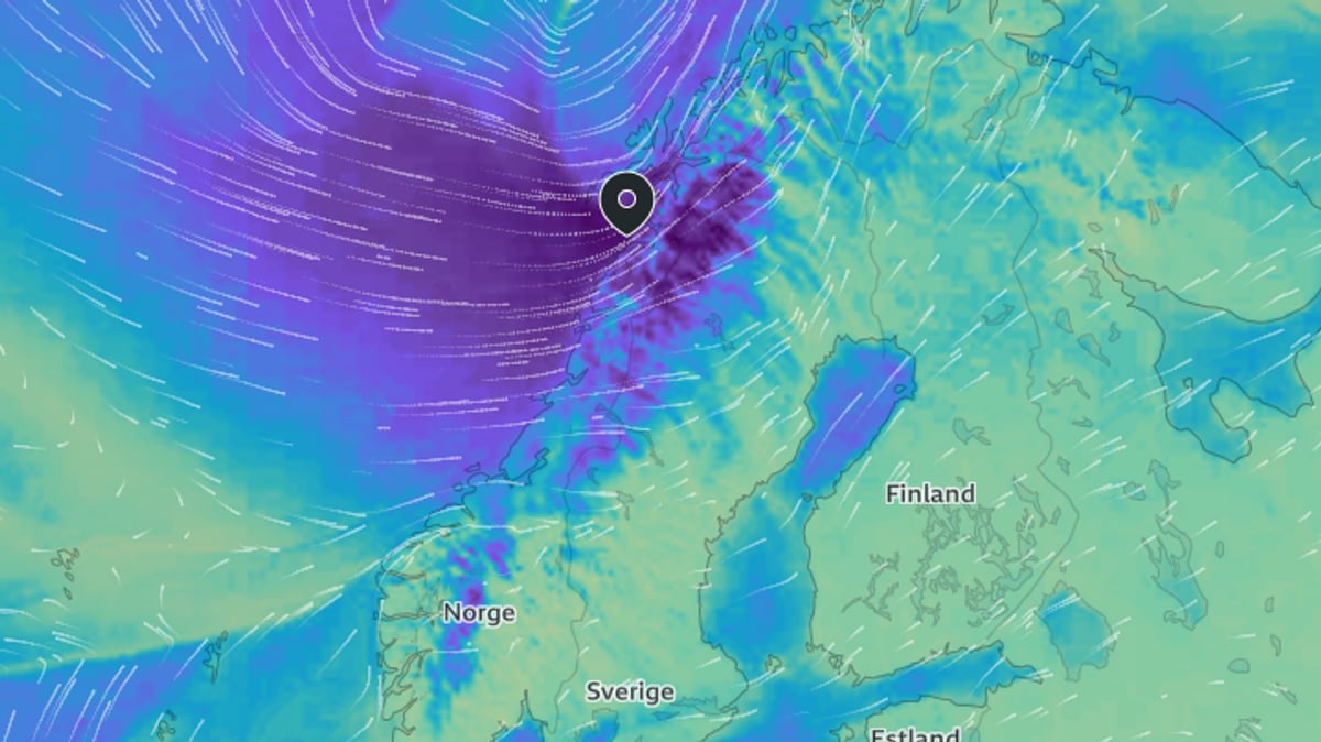 Fredag: Vindkast opptil 36 meter per sekund