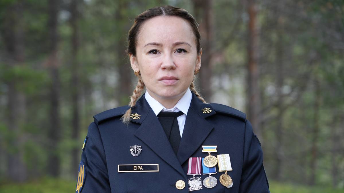 Sandra Andersen Eira (38) er gravid og fremmedkriger i Ukraina