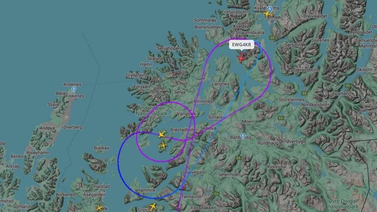 Kraftig snøfokk i Nord-Norge: Store problemer i flytrafikken