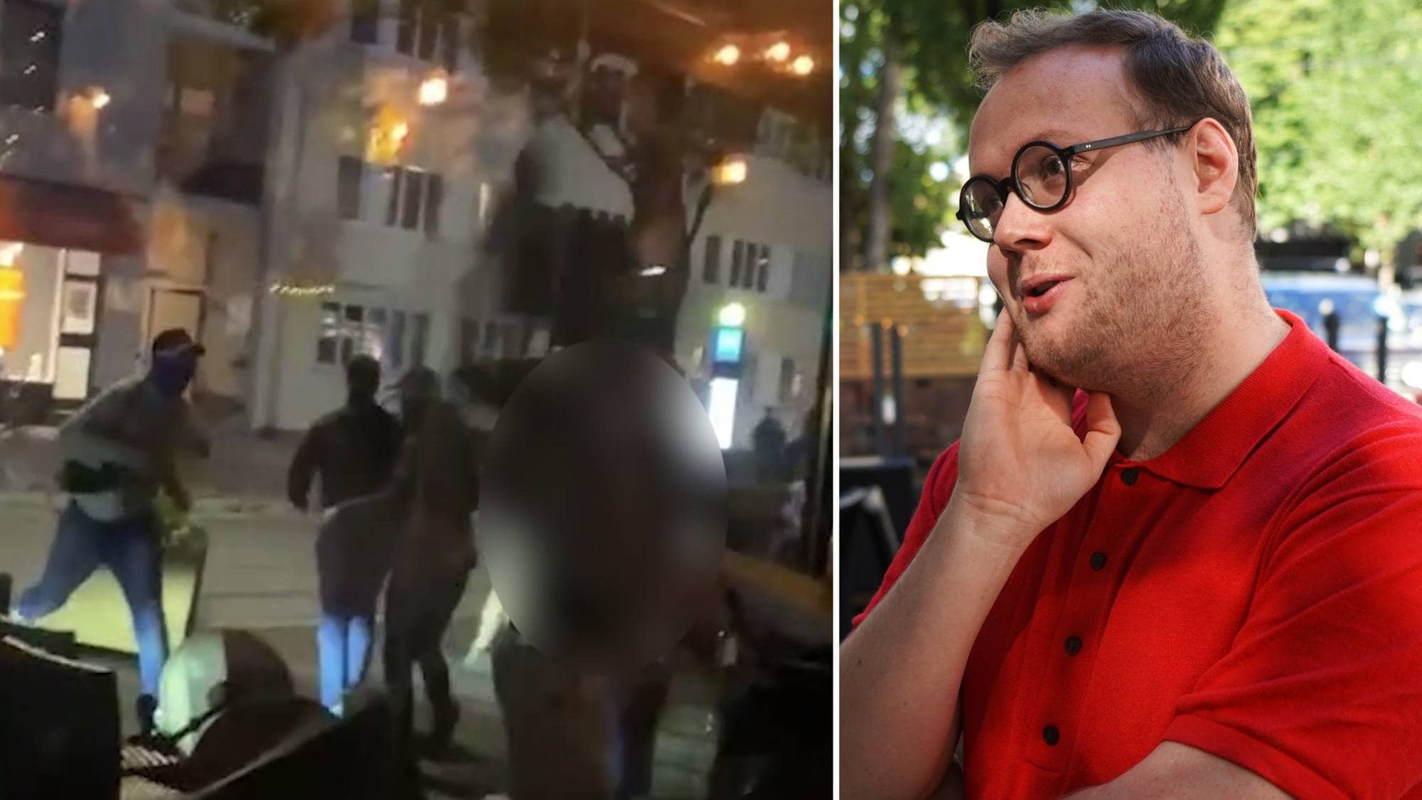 Bilde av Håkon Blystad og angrepet på Cafe Nero i Oslo