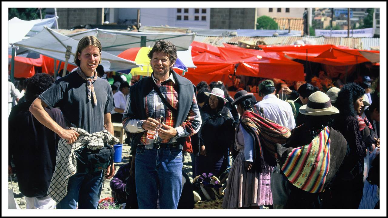 Ole Christian Hyggen på besøk hos fetteren Lars Hafskjold i Bolivia høsten 1996