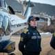 Sandra Lid Krumsvik / NRK politimester i Vest politidistrikt Ane Kvaal var med på øvelse da Bergen fikk låne et helikopter fra Østlandet.