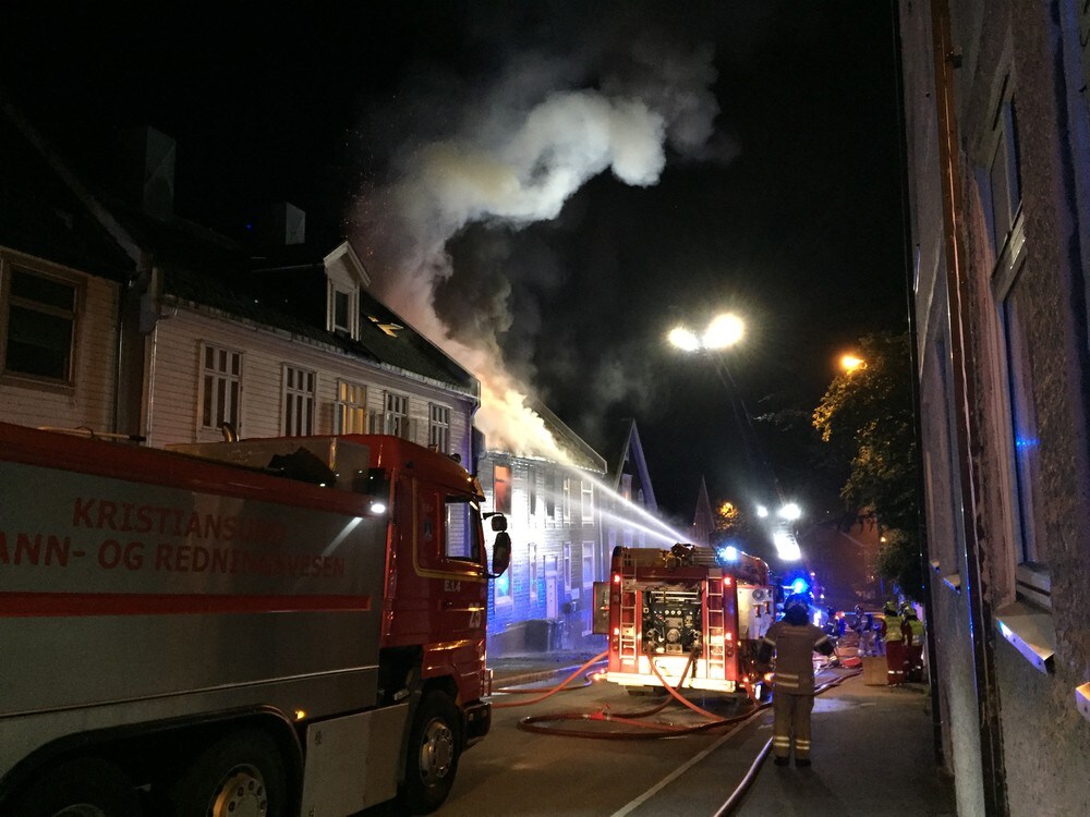 Brann i rekkehus i Kristiansund
