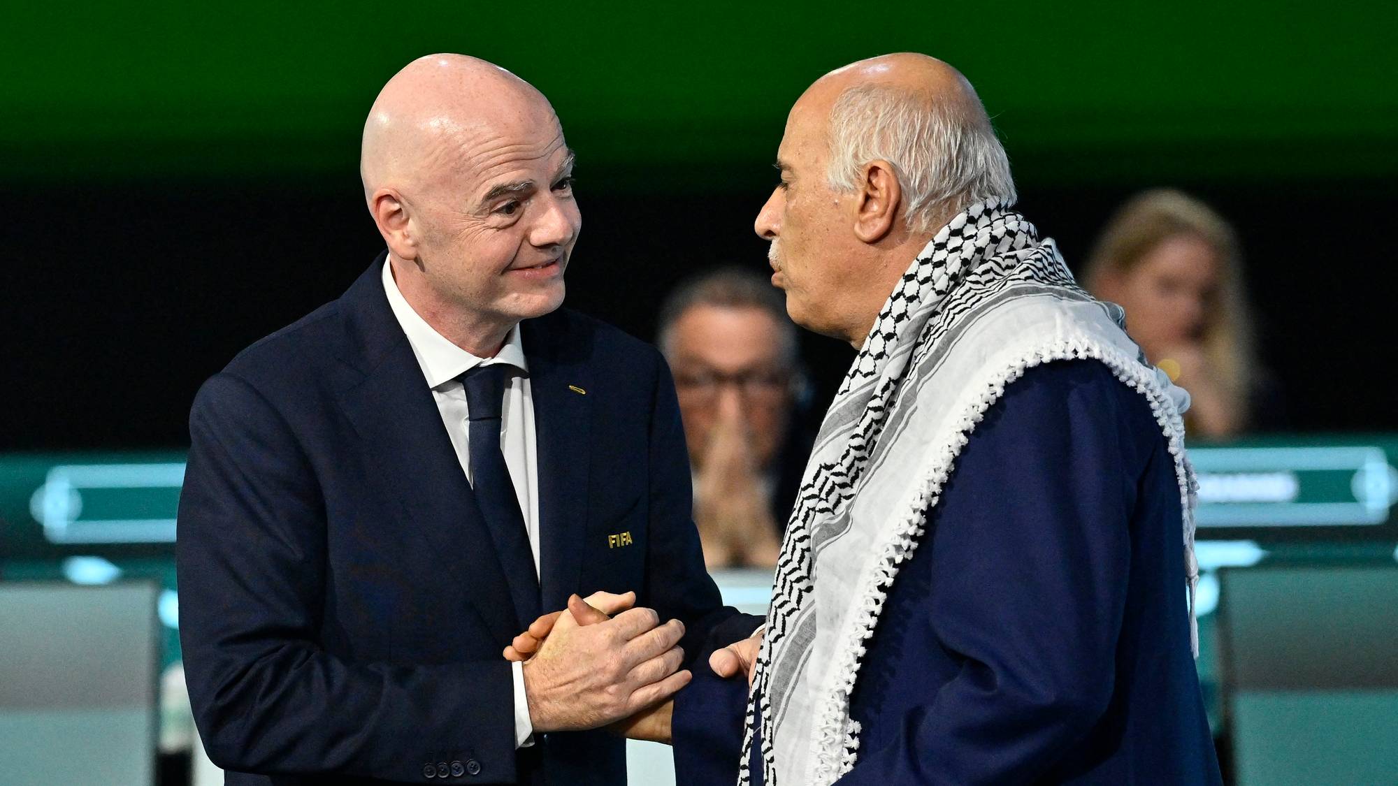 Gianni Infantino og Jibril Rajoub