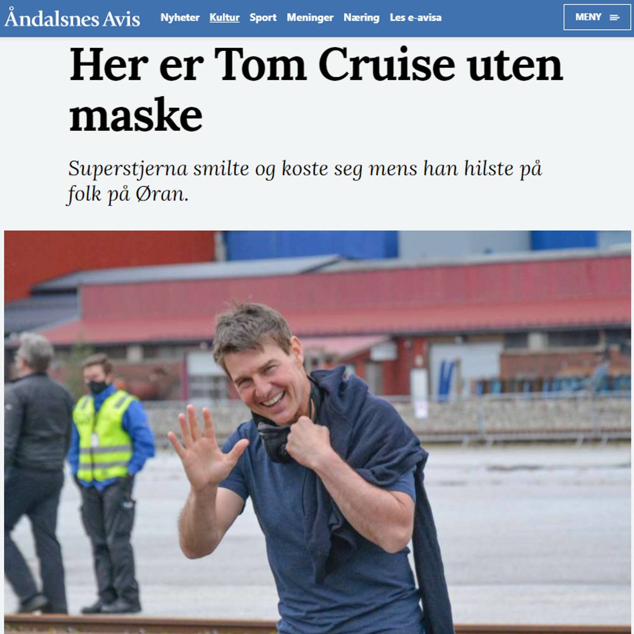 Tom Cruise uten maske
