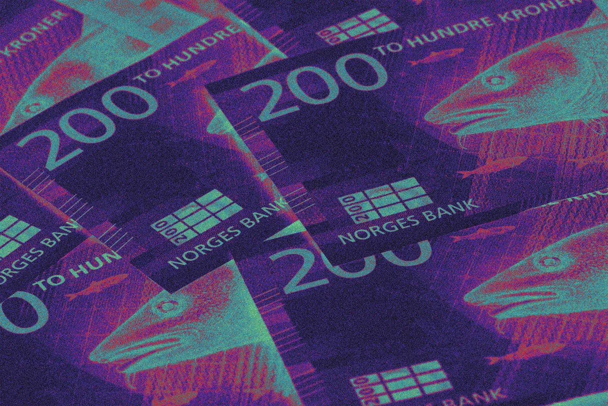 Banksedler i neonfarger