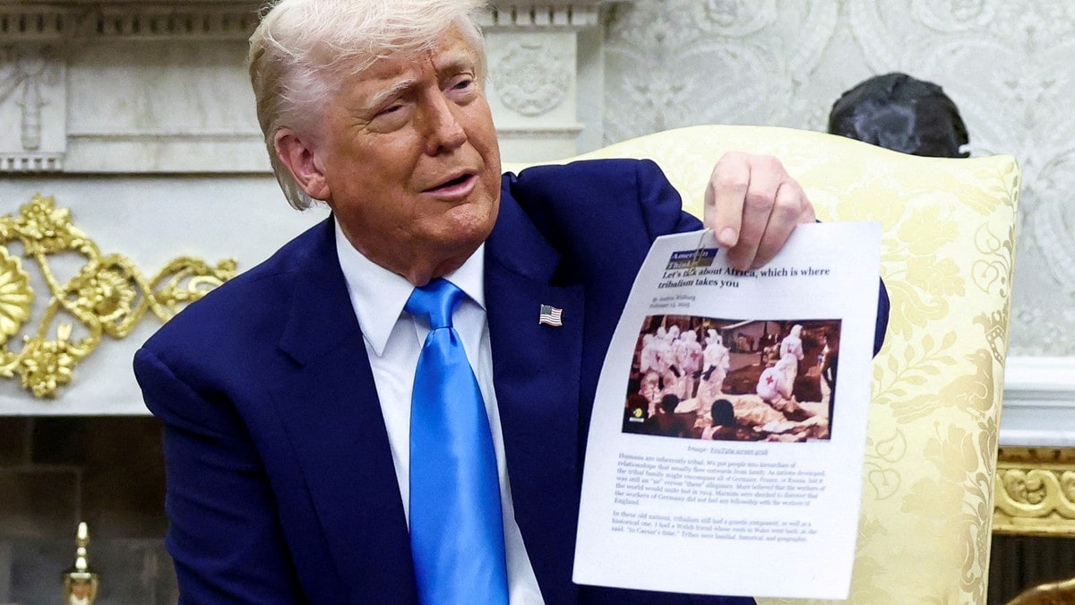 Trump sa at bildet beviste folkemord på hvite i Sør-Afrika – er fra feil land