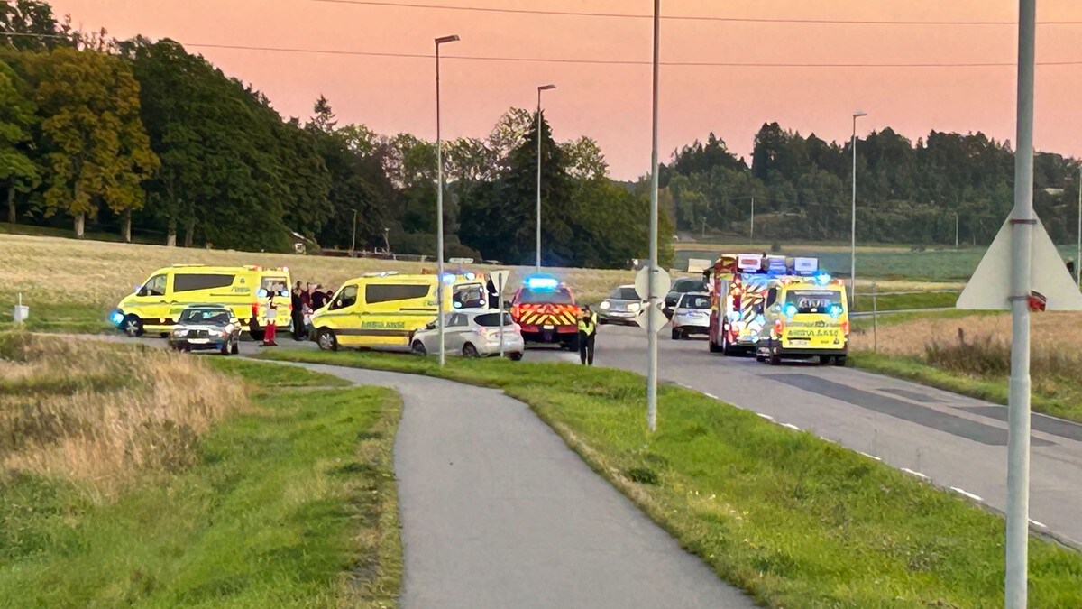 Alvorlig trafikkulykke på Nøtterøy – luftambulansen har landet