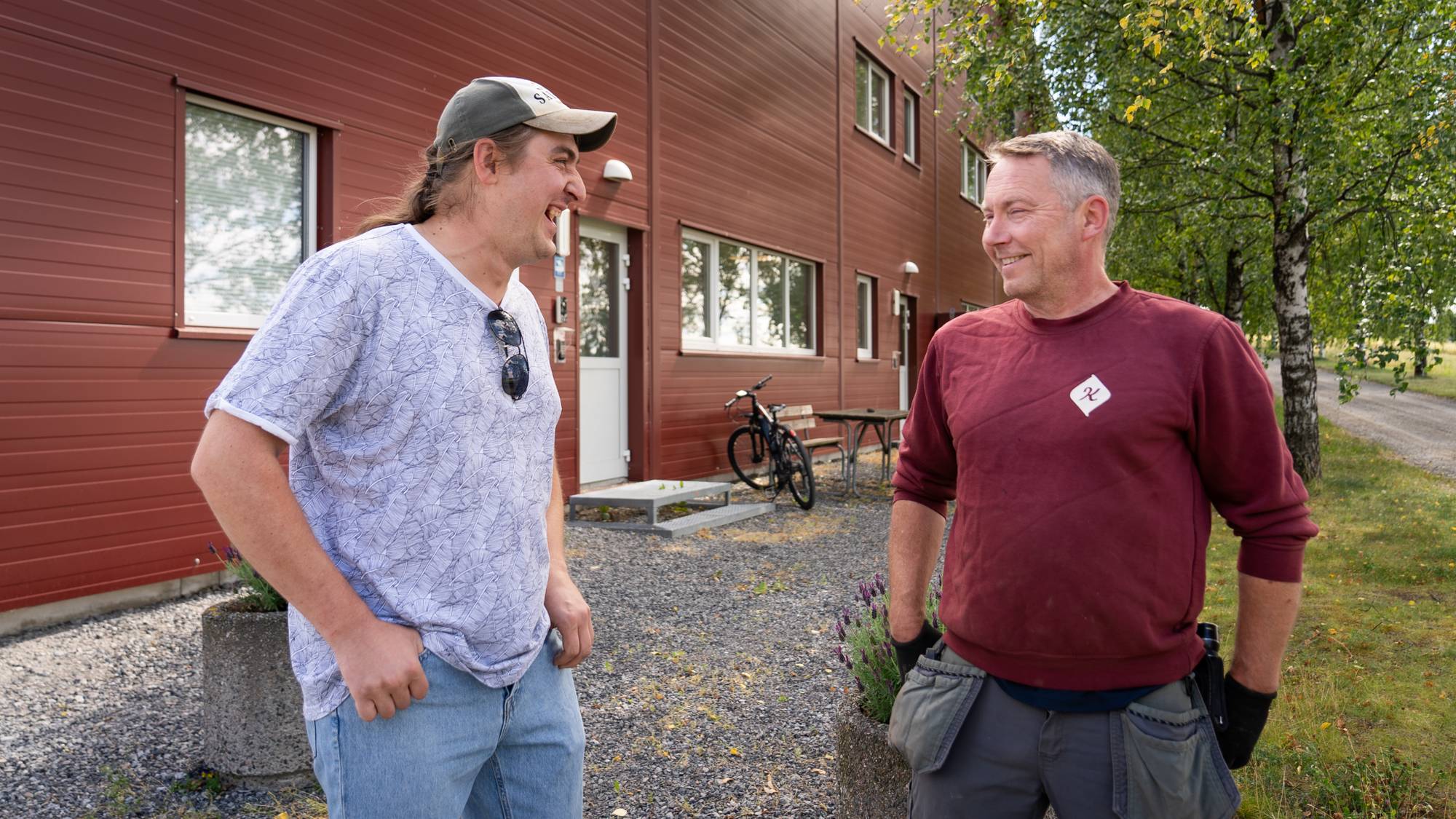 Dmytro sammen med arbeidsgiver Ole Theodor Landfald