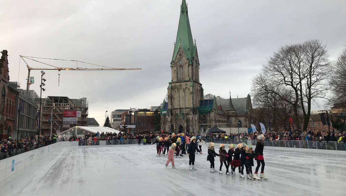 Siste sjans på isen i Kristiansand sentrum