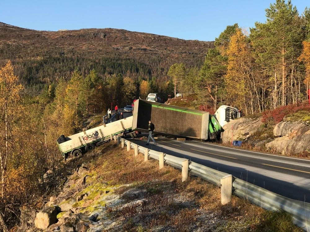 Norge delt i to etter trailervelt