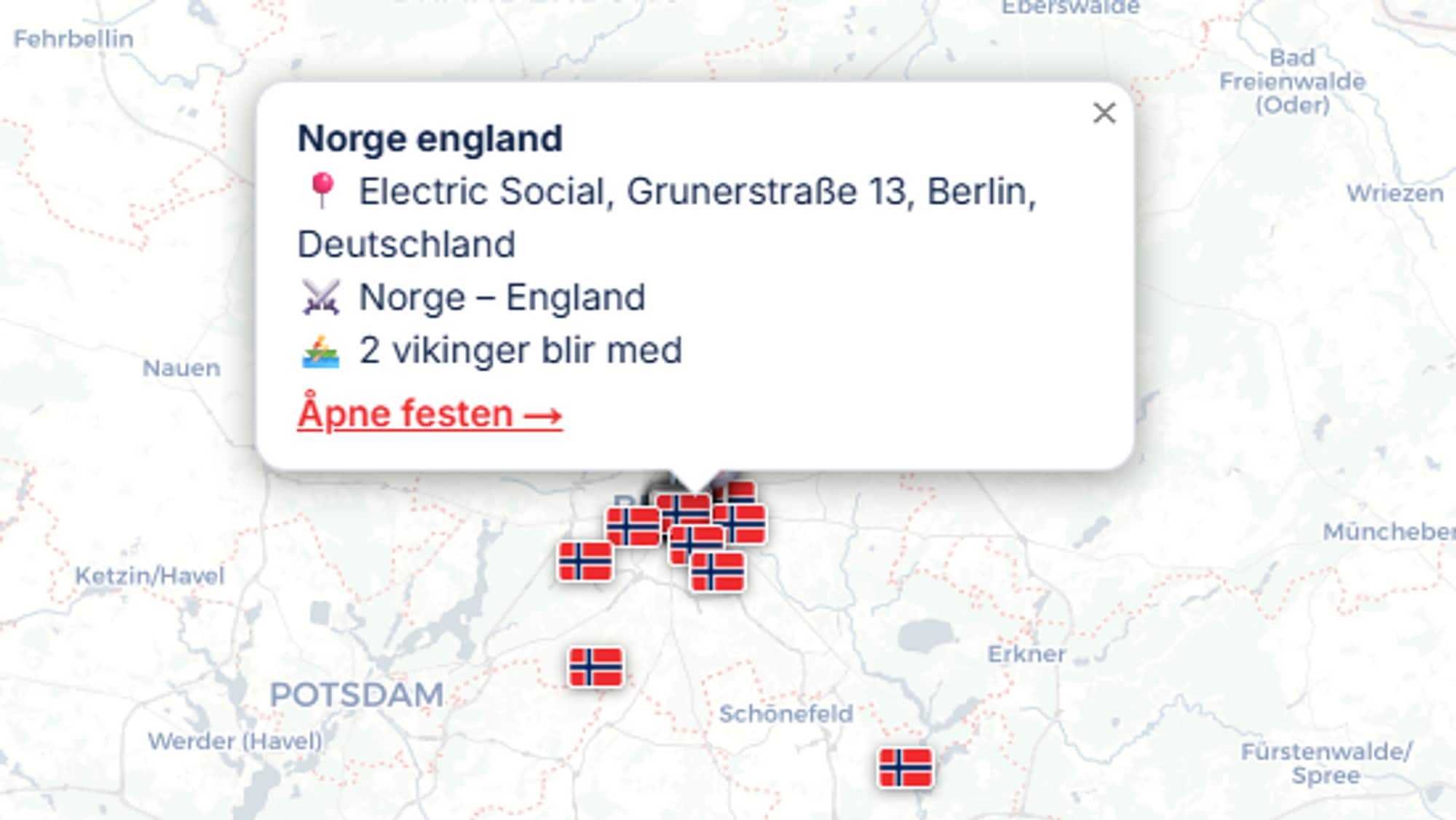 Nettsida lar deg også opprette en "fest"/"watchparty" som andre kan melde seg på.