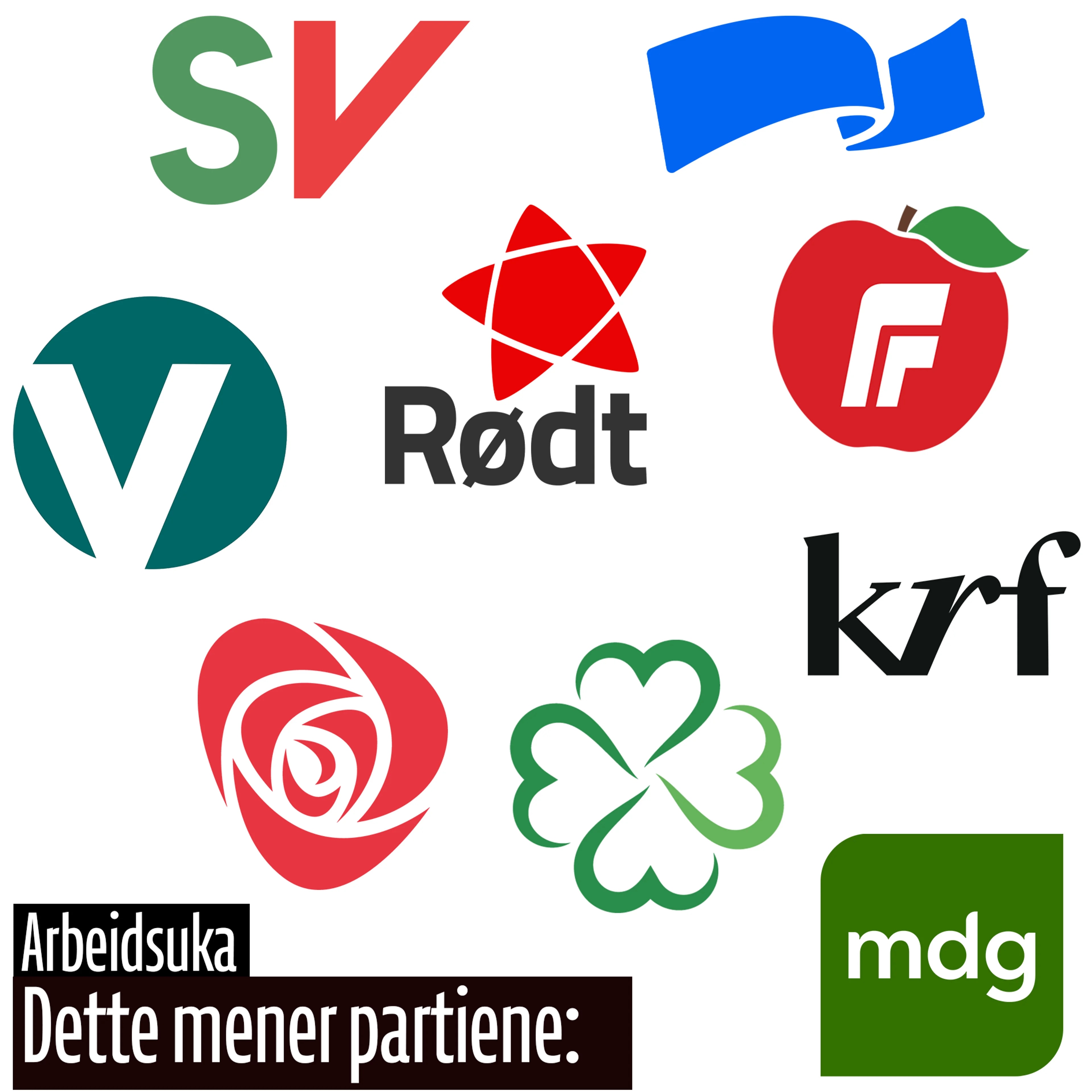 alle partiene sine logoer