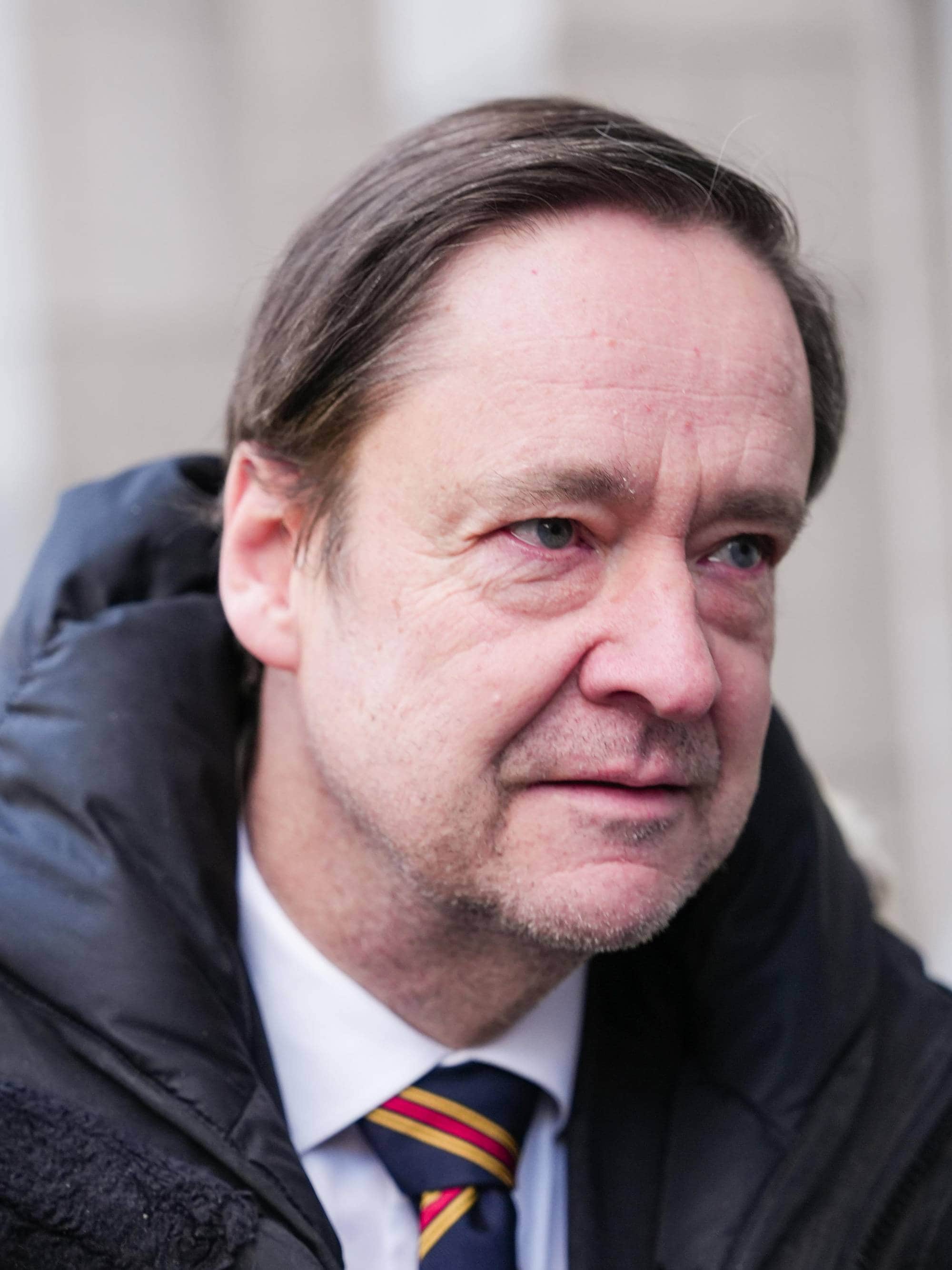 John Christian Elden i boblejakke over skjorte og slips