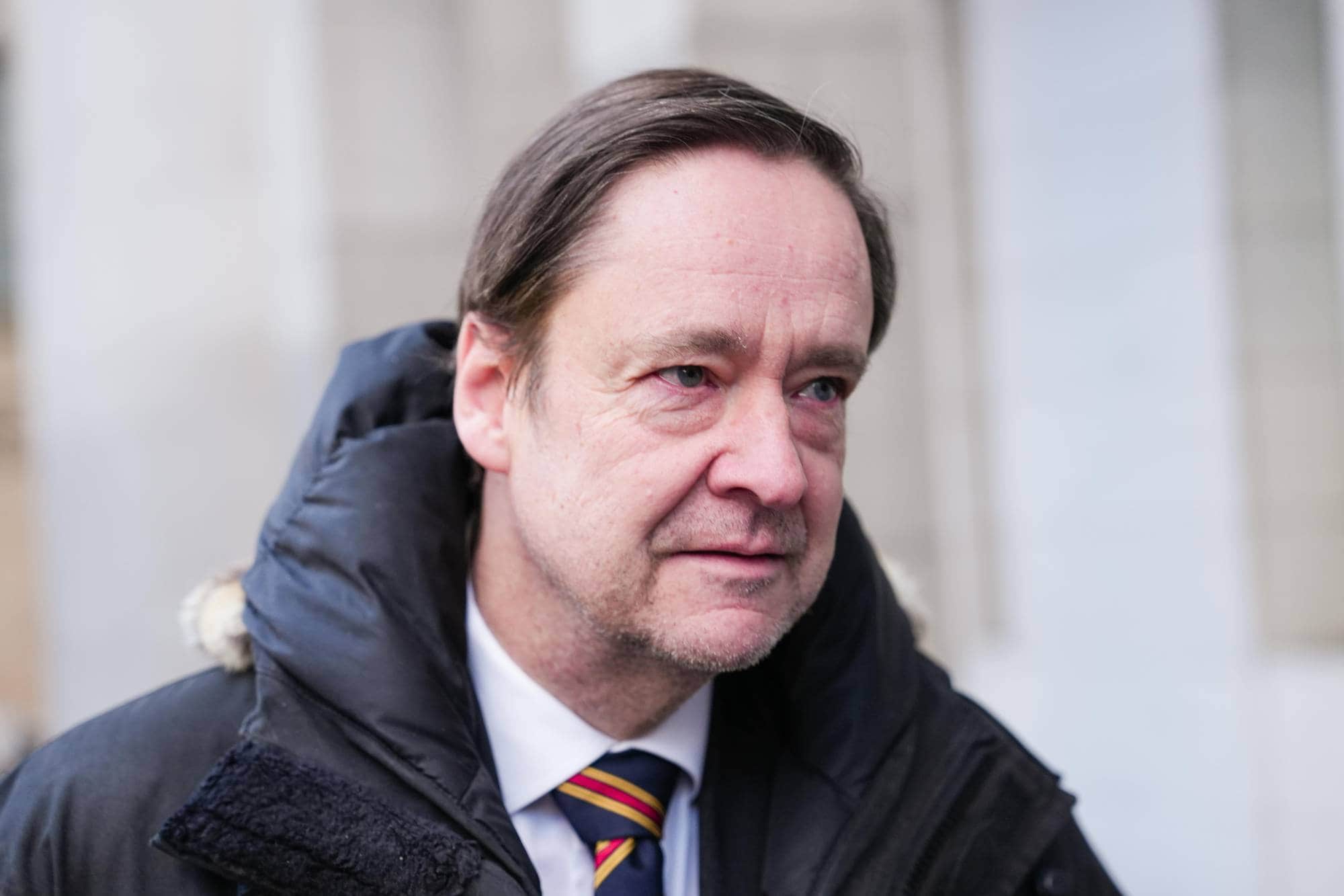 John Christian Elden i boblejakke over skjorte og slips